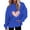 Blue, variant on fatyb Women's Heart Printed Hoodies Drawstring Long Sleeve Sweatshirts Loose Pullover Tops with Pockets