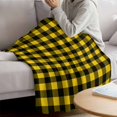 thumbnail image 3 of Black Yellow Plaid Blanket Soft Cozy Warm Throw Blanket for Couch, Plush Fuzzy Flannel Fleece Blankets for Sofa, Retro Country Buffalo Check Gingham Bed Blankets Lightweight Gifts for Women, 40"x50", 3 of 9