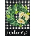 thumbnail image 3 of Briarwood Lane Magnolia Wreath Burlap House Flag, 3 of 4