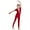 Red, variant on Kids Girls Full Body Long Sleeve One Piece Gymnastics Leotard Dance Figure Skating Bodysuits Dancewear Size 6-16 Navy Blue 16