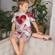 thumbnail image 4 of Balery Textured Heart Abstract Art Conjunto de Pijama Infantil de Manga Corta con Estampado – Ropa de Dormir de Algodón Suave-3X-Large, 4 of 5