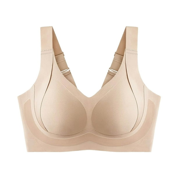 Brasier Cómoda y Transparente Correa de Hombro, sin Cordones, sin Respaldo, sin Esponja y con Correas de Hombro convertibles. Extra Grande
