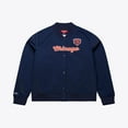 thumbnail image 4 of Women's Mitchell & Ness  Navy Chicago Bears Full-Snap Satin Jacket, 4 of 7