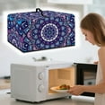 thumbnail image 3 of FOR U DESIGNS Boho Mandala Floral Print Microwave Oven Dust Cover Portable Microwave Oven Folding Covers Stain Resistant Toaster Oven Case Protector with Top Handle-S, 3 of 8