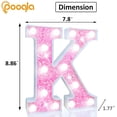thumbnail image 4 of Luces LED con letras en forma de marquesina Pooqla, rosa y blanco frío, 4 of 6