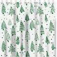 thumbnail image 5 of Christmas Trees Shower Curtain Merry Christmas Green Bathroom Curtain Xmas Winter Polyester Fabric Shower Curtain Set with 12 Hooks, 72x72 Inches, 5 of 6