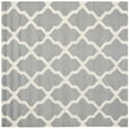 thumbnail image 3 of SAFAVIEH Cambridge Liam Geometric Wool Area Rug, Silver/Ivory, 10' x 10' Square, 3 of 8