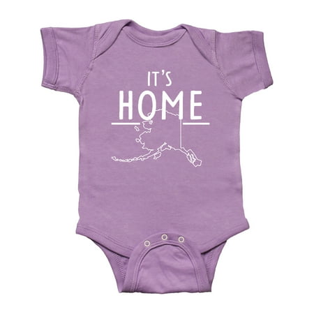 

Inktastic It s Home- Alaska State Outline Gift Baby Boy or Baby Girl Bodysuit