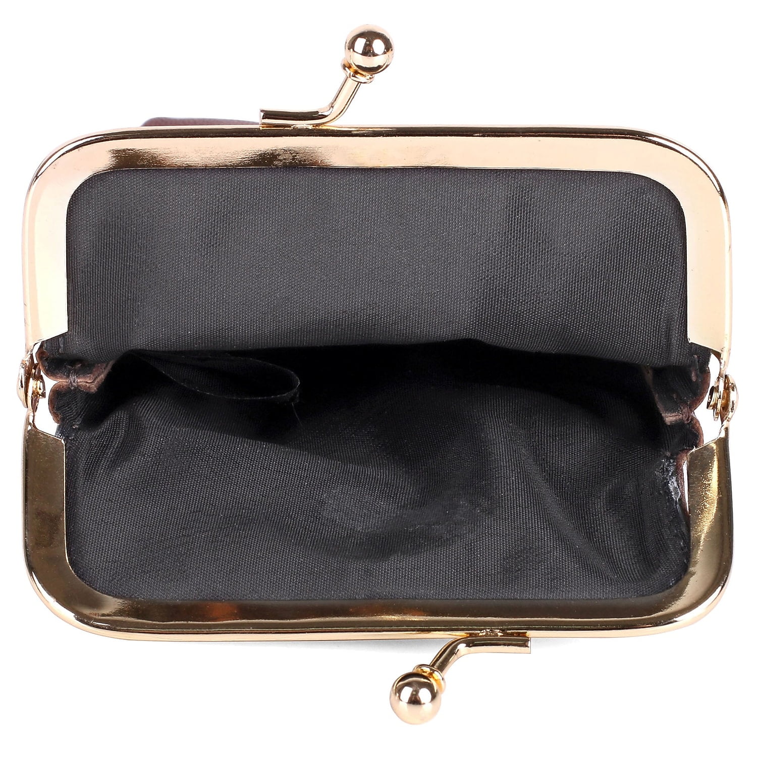 Julia Buxton Women's Heiress Cigarette Case Leather, Mahogany