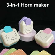 Yesbay Corner Cutter Labor-saving Lever Principle Sharp DIY 3-in-1 Planner Photo Card Corner Rounder Punch Trimmer School Supplies