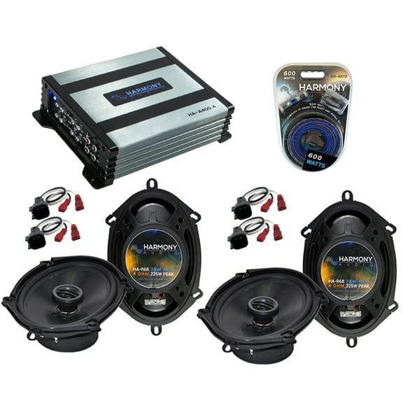 HA-R68 Ford Ranger 98-11 5x7 6x8" 225W, 800W Speaker Sub Amp & 10 Gauge Amp Kit