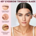 thumbnail image 3 of Eyebrow Razor and Face Razor for Women, Reusable Metal Handle with 12 Refill Blades and Protective Silicone Cap, Eyebrow Hair Trimmer - Silver, 3 of 7