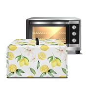 Whosucclay Lemon Blossom Print Dust-Proof Microwave Oven Grill Cover Protector - Waterproof Heat-Resistant Microwave Oven Dust Cover Case Protections for Toaster Oven-S