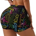 thumbnail image 2 of Xecao Color Summer Print Workout Shorts for Women Soft Smooth Gym Yoga Scrunch Active Tennis Workout Running Shorts, 2 of 9