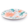 thumbnail image 4 of Gibson Everyday 115095.12 Elena Rose Round Melamine Dinnerware Set in White - 12 Piece, 4 of 5