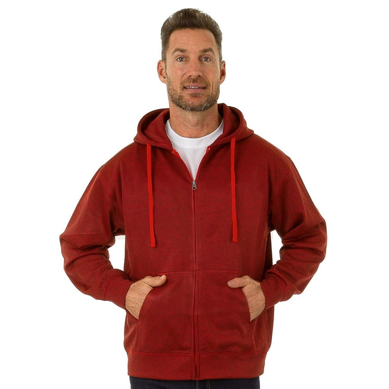 UZZI Active Dri Fit Full Zip Hoodie BURGUNDY Size M Uzzi Active Wear