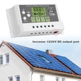 thumbnail image 4 of Regulador de carga solar inteligente PWM Pantalla LCD Salida USB 12V 24V 10A (KYZ-20A), 4 of 8