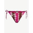 thumbnail image 5 of No Boundaries Contrast Print Cheeky High Waist Bikini Bottoms, Women’s, 5 of 5