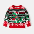 thumbnail image 2 of Gubotare Christmas Sweater Toddler Girls Fall Sweaters Casual Crewneck Long Sleeve Knit Pullover Tops for Kids Size 4T 5T (Red,4-5 Years), 2 of 7