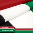 thumbnail image 4 of G128 5 Pack: United Arab Emirates Emirati Flag | 3x5 Ft | Printed 150D Polyester - Indoor/Outdoor, Vibrant Colors, Brass Grommets, Quality Polyester, Much Thicker More Durable Than 100D 75D Polyester, 4 of 6