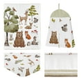 thumbnail image 2 of Sweet Jojo Designs Watercolor Woodland Forest Animals Green Brown White 4 Piece Crib Bedding Set, 2 of 6