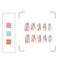 thumbnail image 3 of Wave Pattern Decorated False Nails Chip-Proof Solid Fake Nails for Nail Technician Daily Use Jelly Glue, 3 of 8