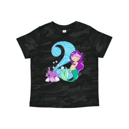 

Inktastic Second Birthday Mermaid Gift Toddler Toddler Girl T-Shirt