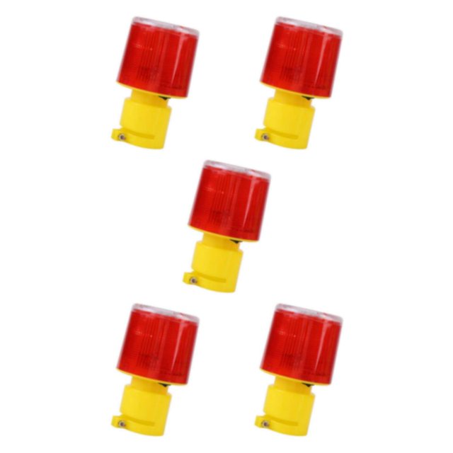 ZheElen Polyvalent Solaire LED Rond Avertissement Lumière Polyvalent Alarme de la Circulation Flash Type B 5Set