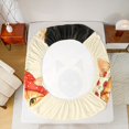 thumbnail image 4 of Manfei Fruit Kerchief Kitten Fitted Sheet Queen, Countryside Pet Bedding, Cream Beige, 3-Piece, 1 Fitted Sheet and 2 Pillowcases, 4 of 6