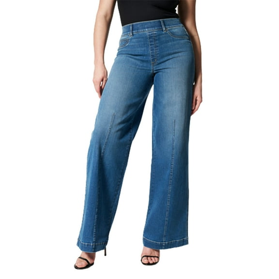 BLVB Jeans for Women Washed High Waisted Wide Leg Denim Pants Stretch Casual Baggy Distressed Trendy Trousers