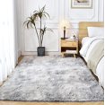 thumbnail image 3 of Oyajia Area Rugs Fluffy, Machine Washable Soft Furry Area Rugs, Rubber Backing, for Baby Nursery, Bedroom, Living Room, 5x8ft, Light Gray, 3 of 8
