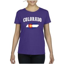 NIB - Women's T-Shirt Short Sleeve, up to Women Size 3XL - Colorado Flag