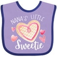 thumbnail image 3 of Inktastic Nana's Little Sweetie with Pink Heart Cookie Boys or Girls Baby Bib, 3 of 4