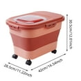 thumbnail image 3 of 20 lbs Airtight Pet Food Storage Container - Collapsible Dog & Cat Food Bin with Measuring Cup & Folding Bowl - Portable Dry Food Dispenser with Wheels for Kitchen & Travel Use, 3 of 7