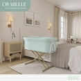thumbnail image 2 of Evolur Orabelle Bedside Bassinet and Sleeper for Baby in Mint, Easy to Fold and Carry, 2 of 15