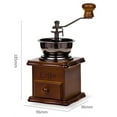 thumbnail image 5 of Tibvox Traditional Style Handheld Coffee Grinder Wood Multiple Stage Grinding Brush Included, 5 of 8
