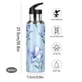 thumbnail image 5 of ALAZA Purple Flowers Water Bottle Insulated Flask Stainless Steel Straw Lid 20 oz, 5 of 6