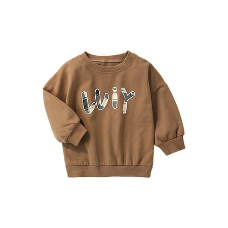 

ONTNO Toddler Round Neck Long Sleeve Pullover Sweatshirt