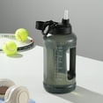 thumbnail image 6 of Mainstays 64 Fluid Ounces Water Bottle, Translucent Black, with Straw/ Chug 2 in 1 Lid, Light Weight, Reusable, Plastic, 6 of 11