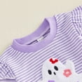 thumbnail image 5 of Zecgelong Girls Embroidered Sweatshirt and Pants Two Piece Set Party Outfit Purple Size 0-3Y, 5 of 5
