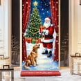 thumbnail image 3 of Home Savings! YZEGDCH Privacy Door Curtain， Photo Background Door Decoration, Xmas Winter Seasonal Holiday Party Porch Wall Hanging New Year Entryway Decoration, Christmas Gifts for Dad Mom, 3 of 6