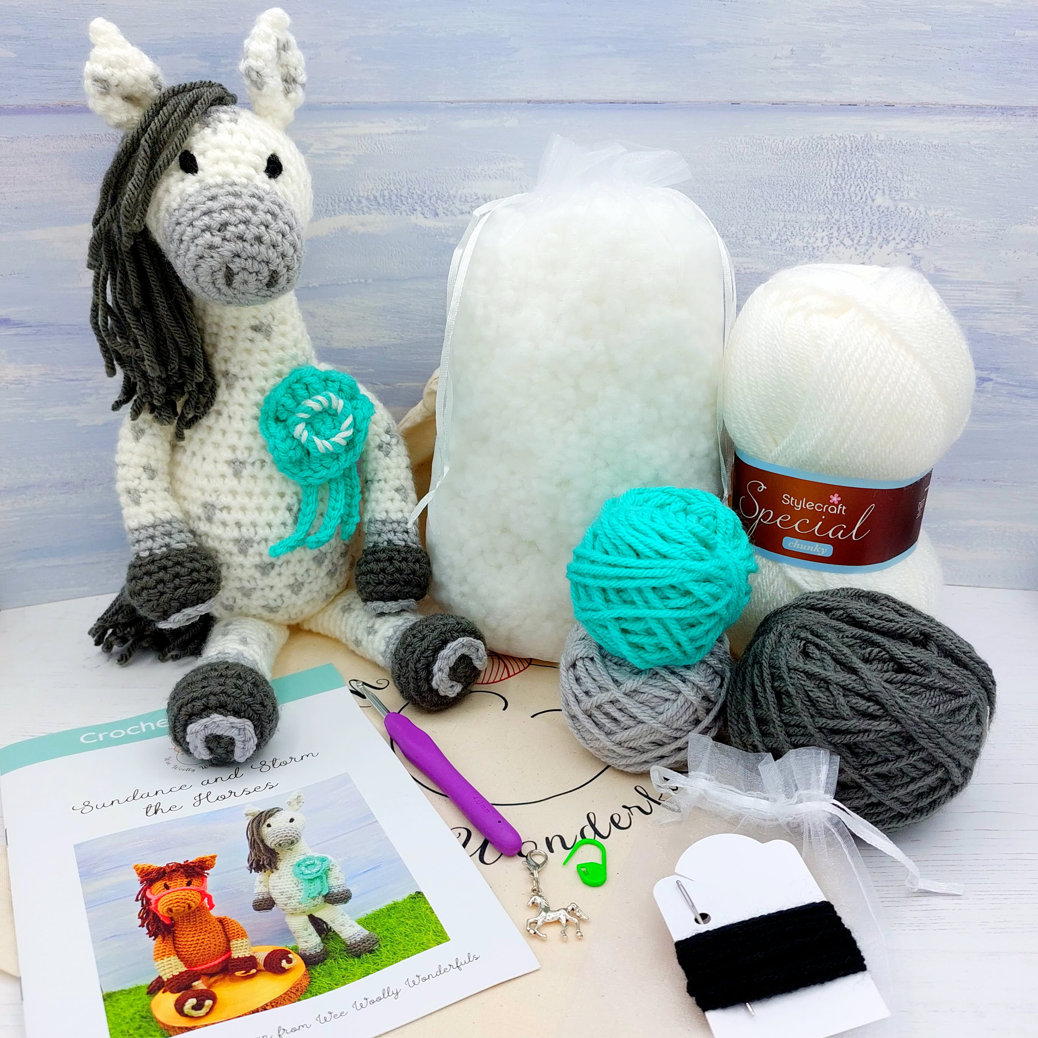Horse Crochet Kit - Sundance and Storm the Ponies (Storm the Horse Kit)