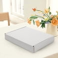thumbnail image 5 of 13x10x2 inches Shipping Boxes Set of 25, White Corrugated Cardboard Box Literature Mailer, 5 of 6
