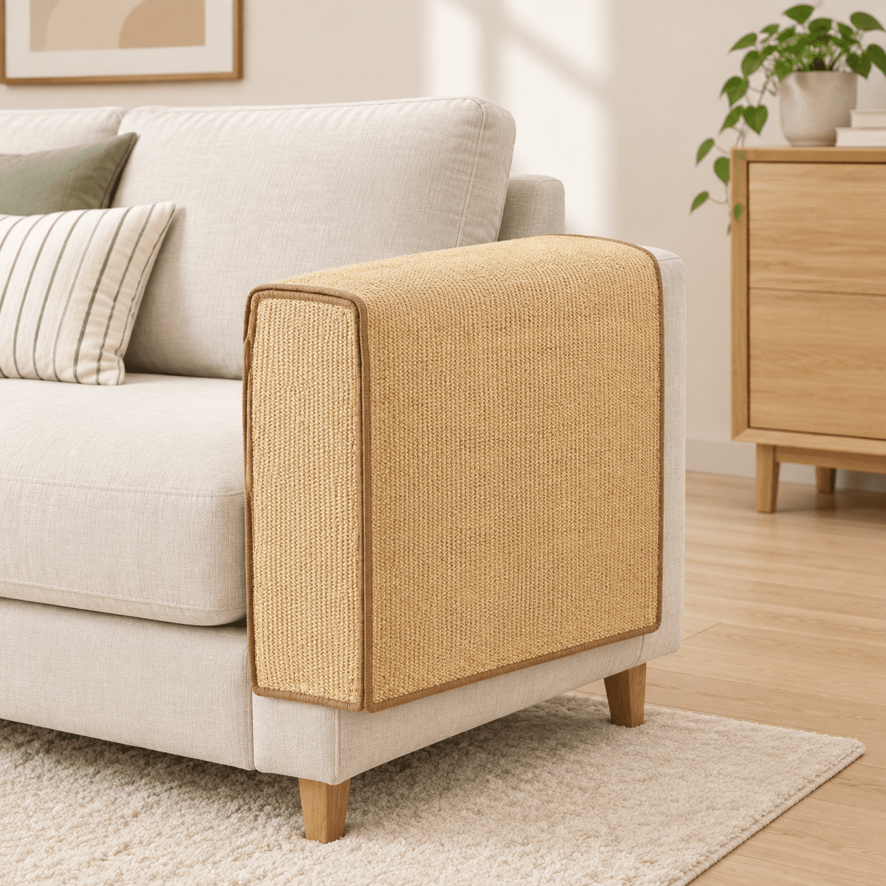 Camel 8.7 Cat Sisal Scratch Pad Couch Sofa Armrest Protector
