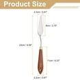 thumbnail image 2 of Uxcell 2pcs Palette Knife Painting Tool 3.15" x 0.98" Stainless Steel Teardrop Blade 9.25" Length Spatula Painting Pallet knife with Hole Beech Wood Handle for Acrylic Canvas, Red/Silver, 2 of 7