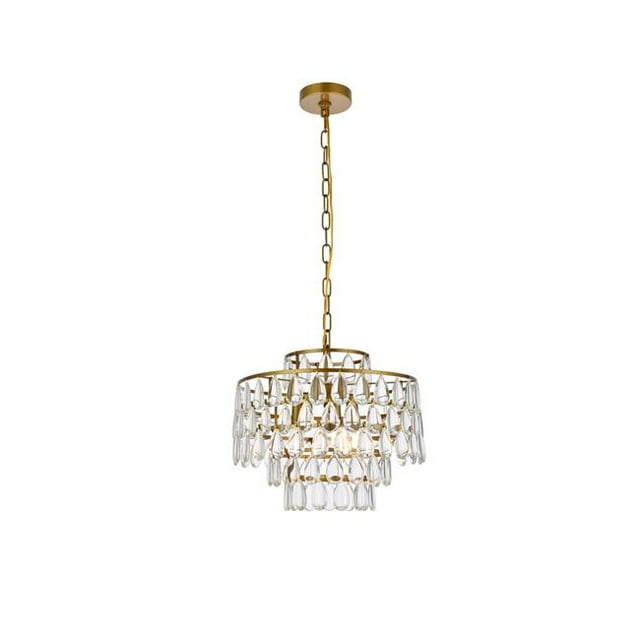 Elegant Lighting 1102D16BR Suspension Mila 16 Po en Laiton
