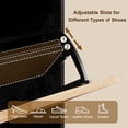 thumbnail image 4 of QinaQin Zapatera de ratán con 3 cajones abatibles y patas de metal, mueble delgado de almacenamiento para zapatos, ideal para entrada o pasillo en color negro, 4 of 9