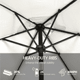 thumbnail image 5 of Renwick 9 Ft Outdoor Patio Umbrella with Push Button Tilt and Crank, Cream, 5 of 9