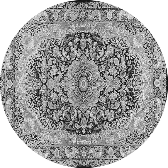 Ahgly Company Indoor Round Persian Gray Traditional Area Rugs, 6' Round