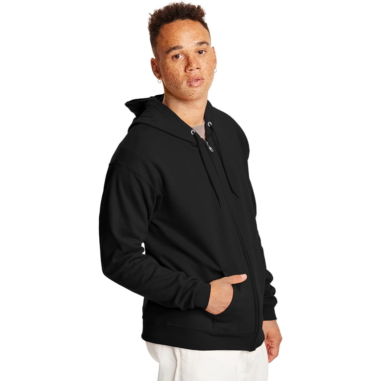 Hanes Men's EcoSmart Fleece Zip-up Hoodie, up to Size 3XL - Walmart.com